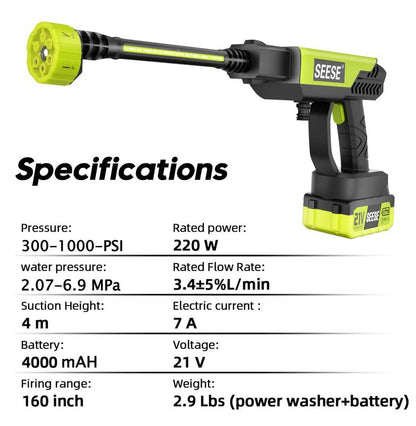 SEESE Cordless Pressure Washer