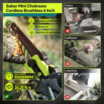 "2-in-1 brushless telescopic chainsaw, handheld chainsaw"