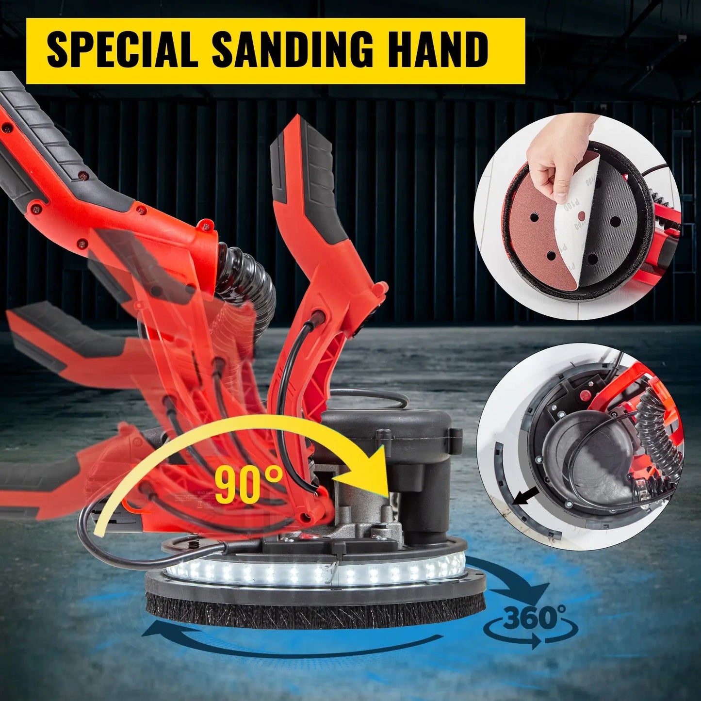 850W gypsum board sander, foldable gypsum board sander