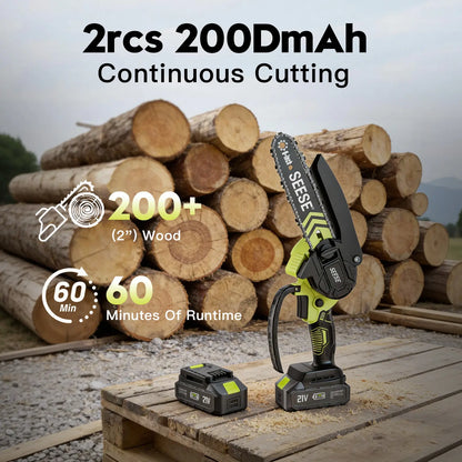 Portable cordless electric saw, brushless mini chainsaw