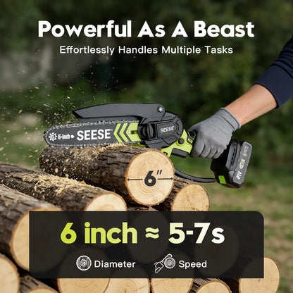 Portable cordless electric saw, brushless mini chainsaw