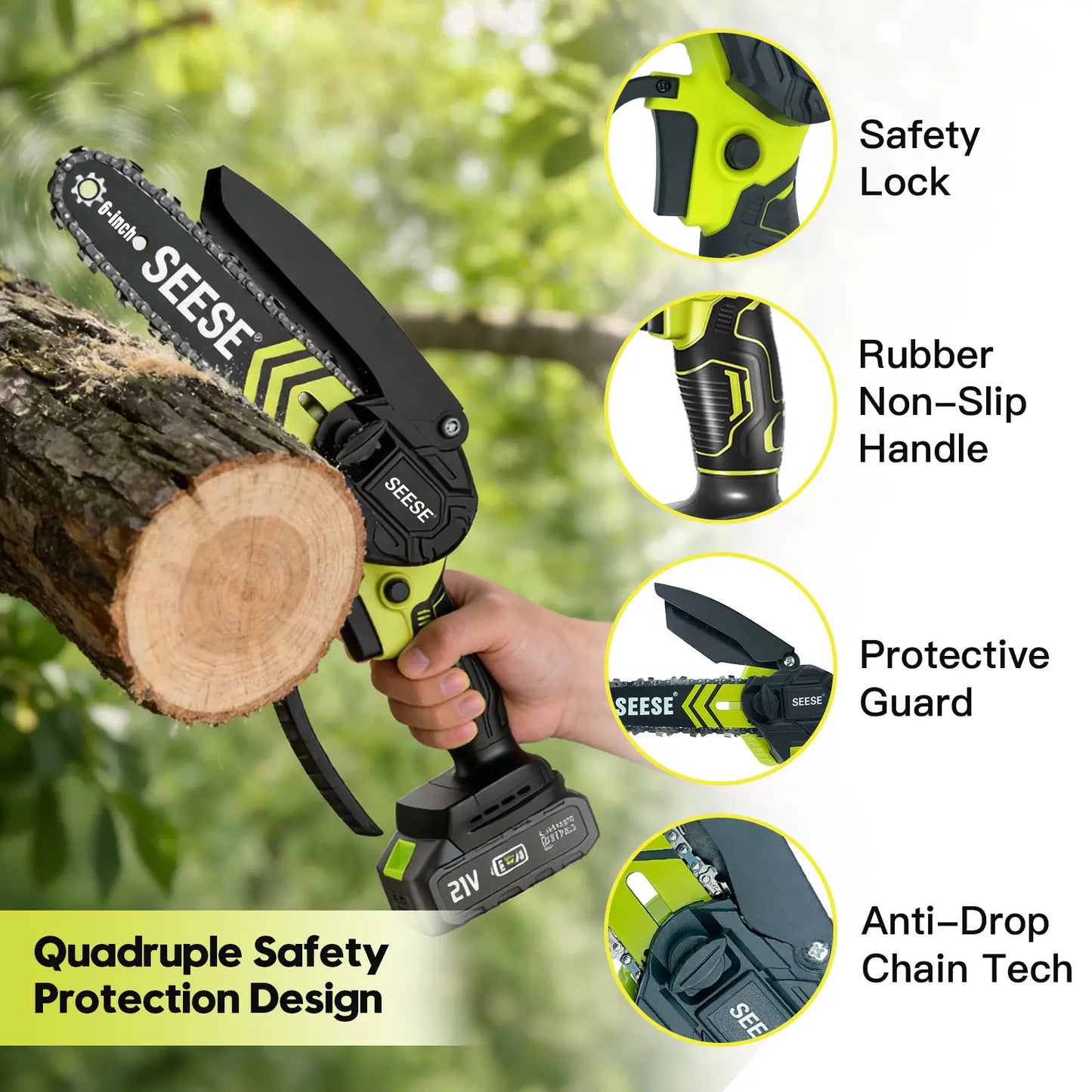 Portable cordless electric saw, brushless mini chainsaw